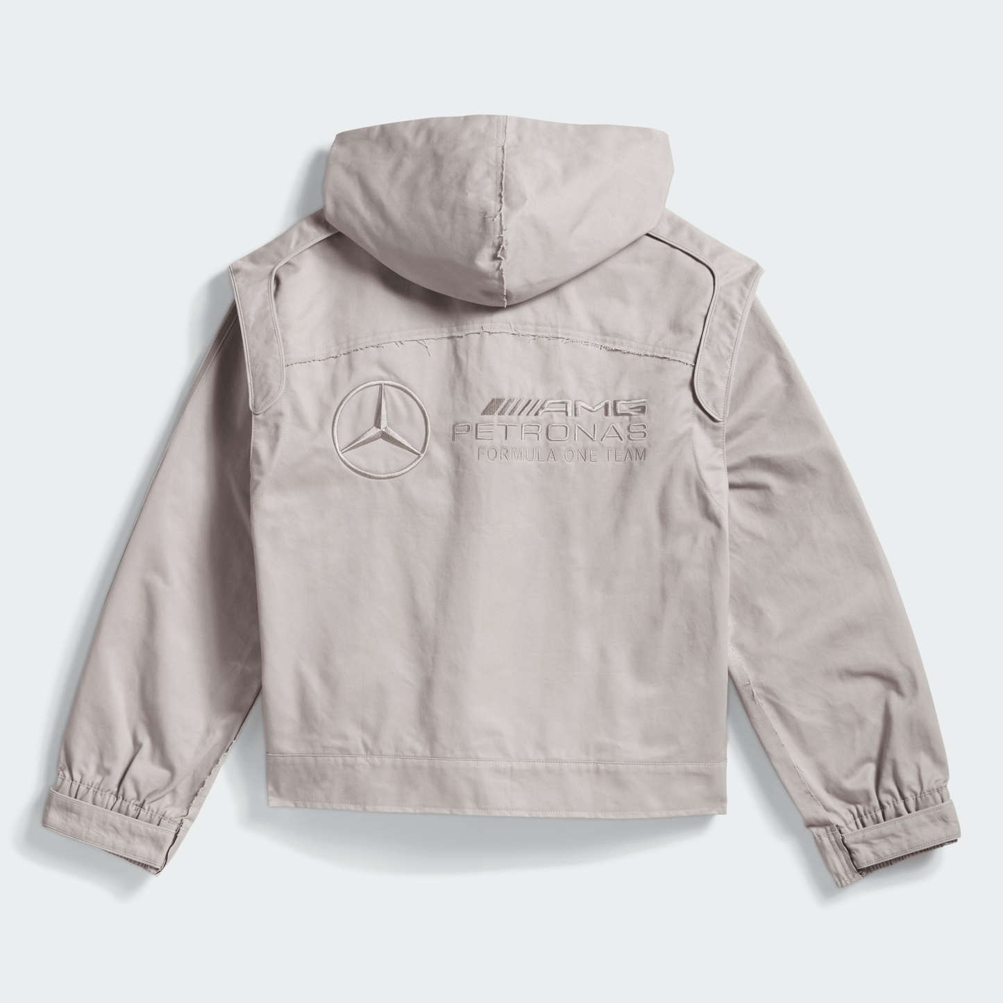 adidas para Bad Bunny x Mercedes - AMG F1 Racing Zip Up Track Top with Balaclava Grey - BAD BUNNY X ADIDAS