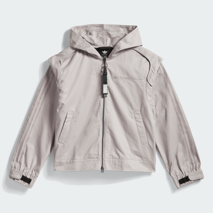 adidas para Bad Bunny x Mercedes - AMG F1 Racing Zip Up Track Top with Balaclava Grey - BAD BUNNY X ADIDAS